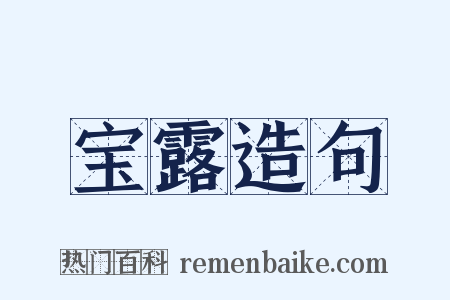 宝露造句是什么意思的图片